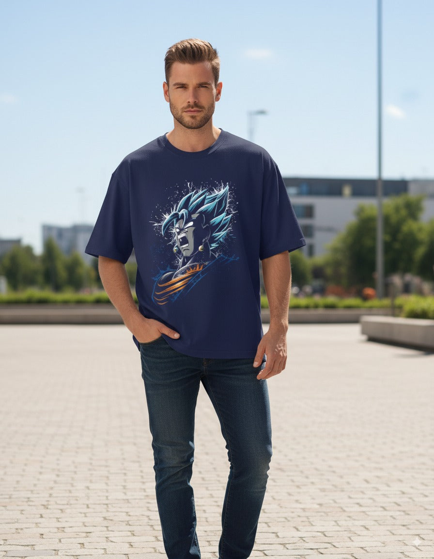 Unisex Oversized Son Goku Anime Printed T-Shirt