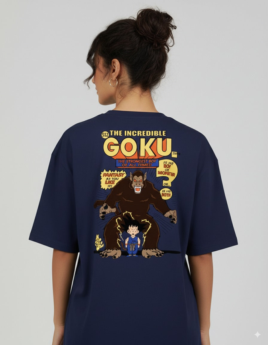 Unisex Oversized Goku Anime Printed T-Shirt