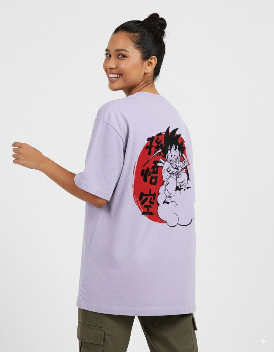 Unisex-Oversized Dragon Ball Anime Printe T-Shirt