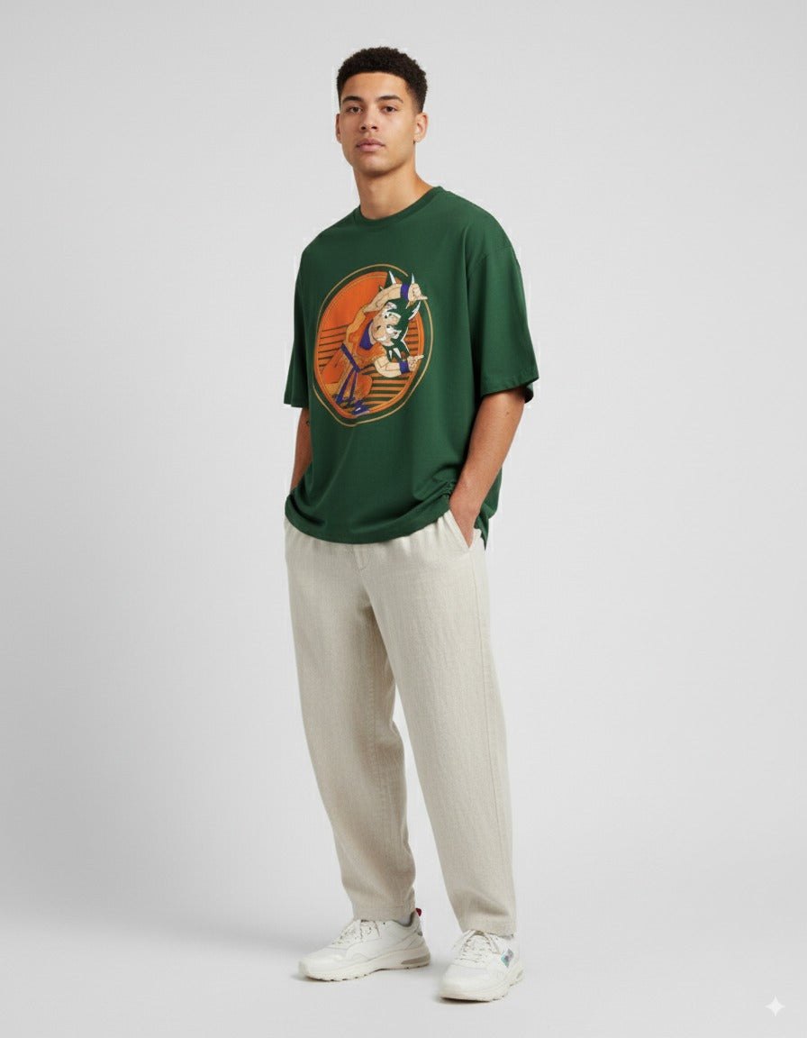 Unisex Oversized Goku Anime Printed T-Shirt