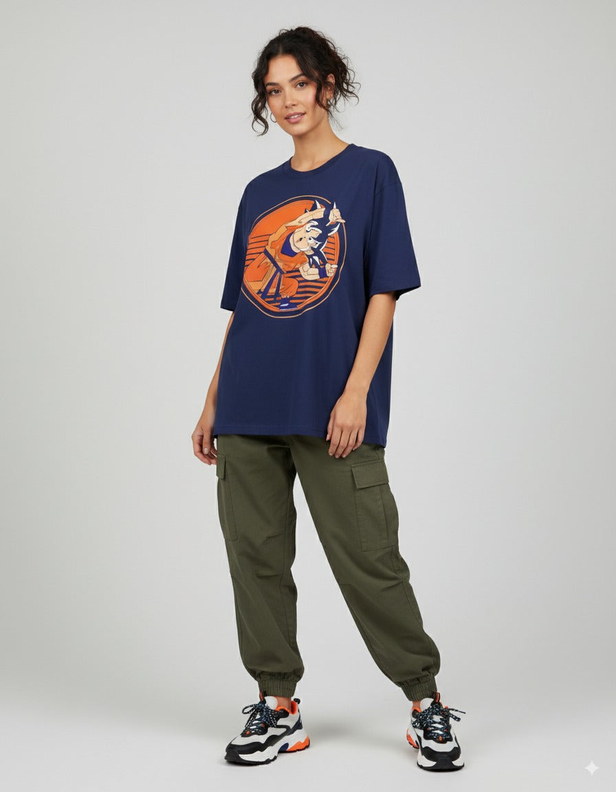 Unisex Oversized Goku Anime Printed T-Shirt