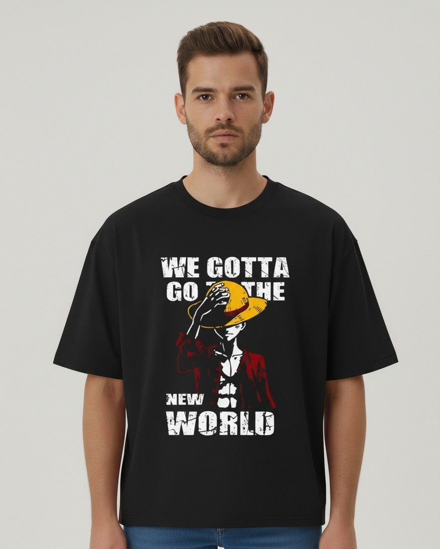 Unisex Oversized One Piece Anime Printed T-Shirt - A&P One Stop Shop